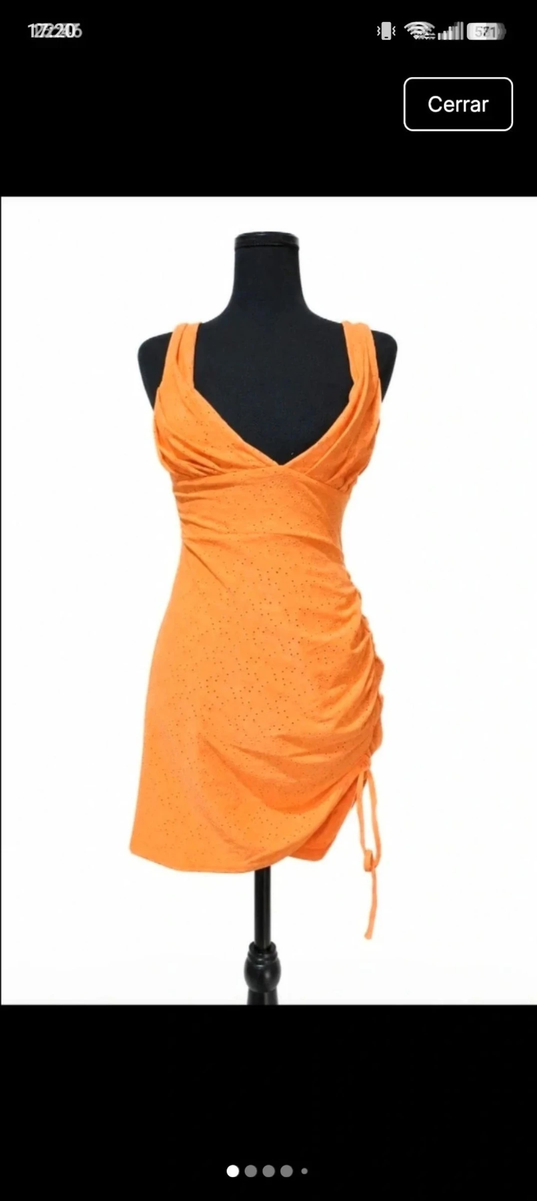 Vestido drapeado estilo ingles 